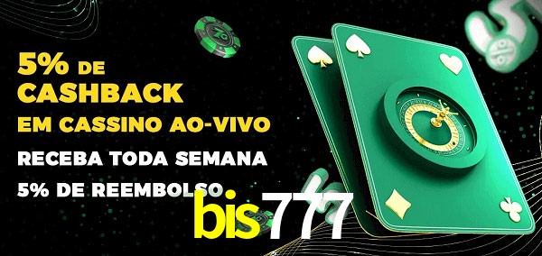 Promoções do cassino ao Vivo bis777